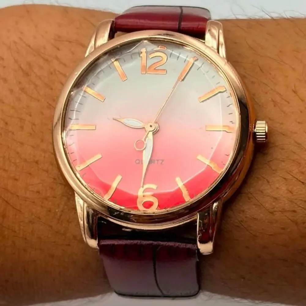 Rose Gold & Red Watch